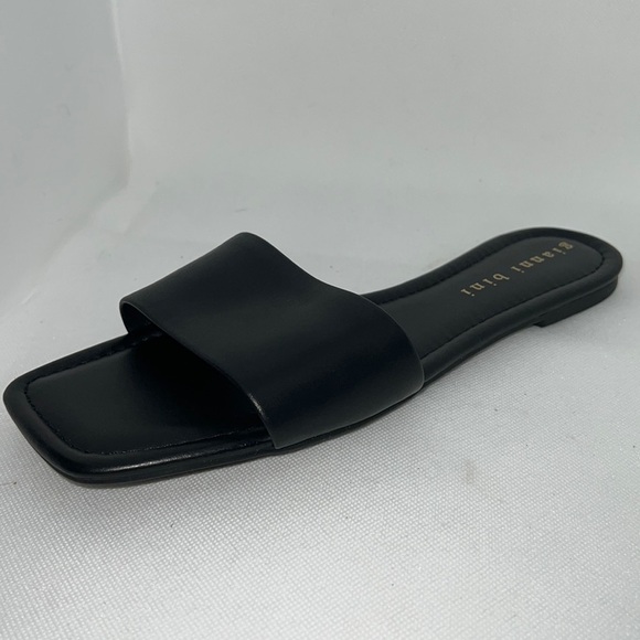 Gianni Bini slip on flat strap sandals Cobi black Sz 11 new - Picture 4 of 9